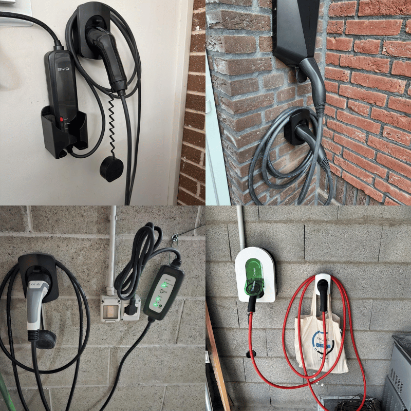 ClearStow™ EV Charger Holder - Type 2 Cable Organiser, Wall Mount Bracket